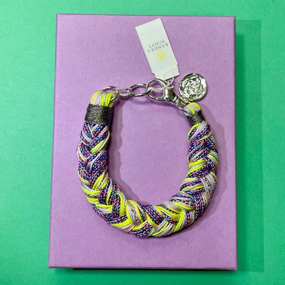NWT Kendra Scott Braided Cord Bracelet Lilac Mix 7.5" LAST ONE - Picture 5 of 12